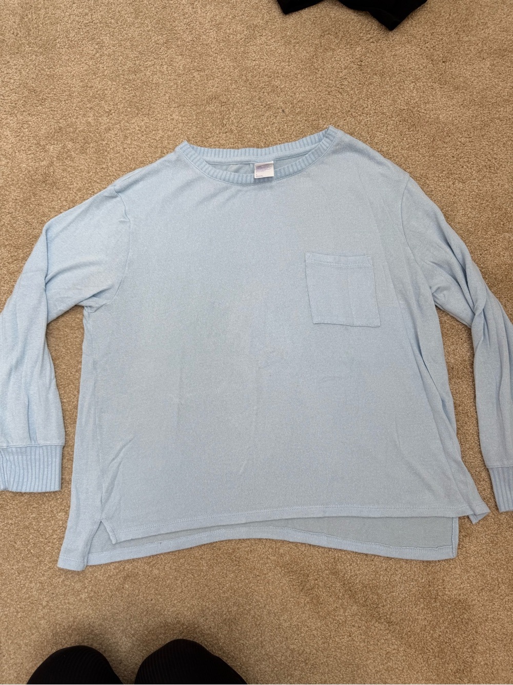 stars above Light Blue Long Sleeve Pocket sweatshirt & matching cropped pants